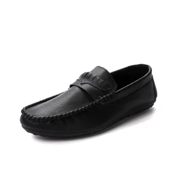 KUPE Men's Casual Shoes Men Low Top Black