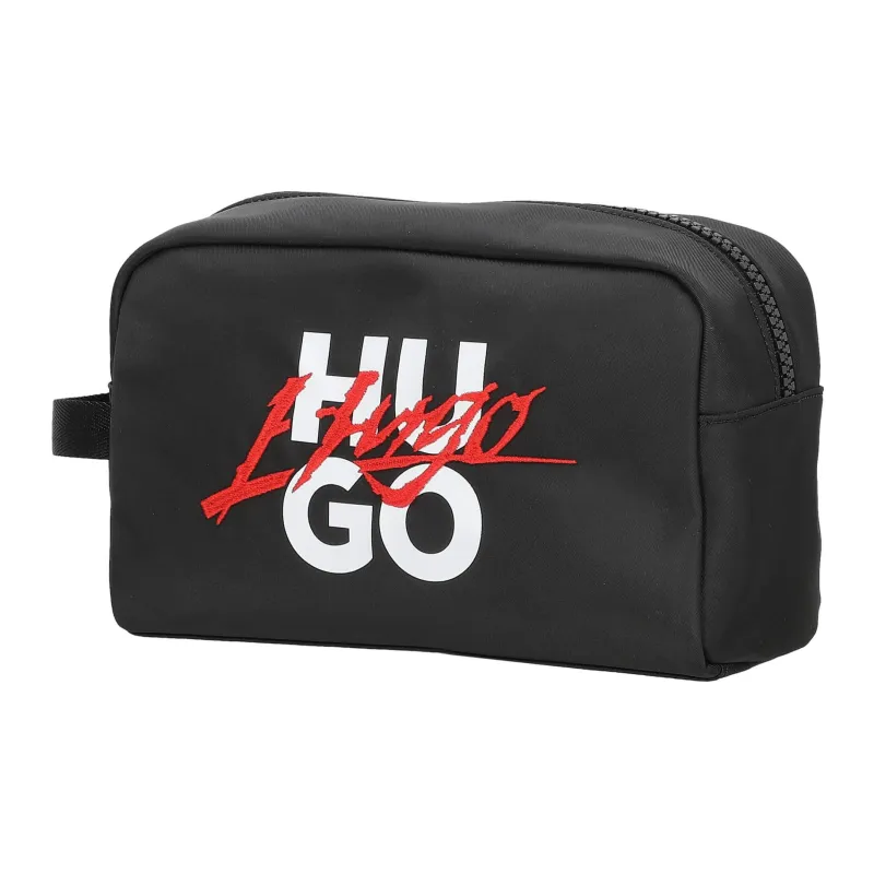 HUGO BOSS Recycled Polyester Toiletry Bag Men's Black-1