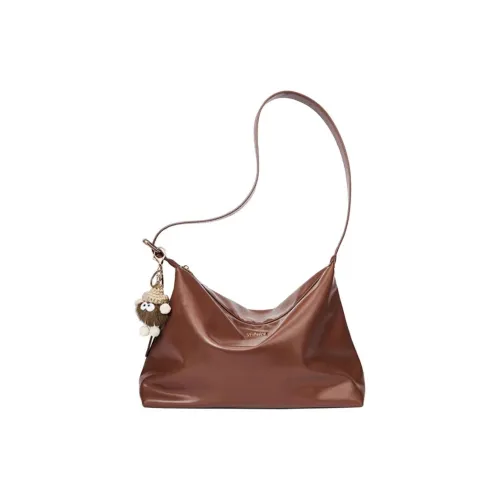 JOSINY PU Tote Bag Shopping Bag Handbag Shoulder Bag Medium Size Women's Premium Brown/Black