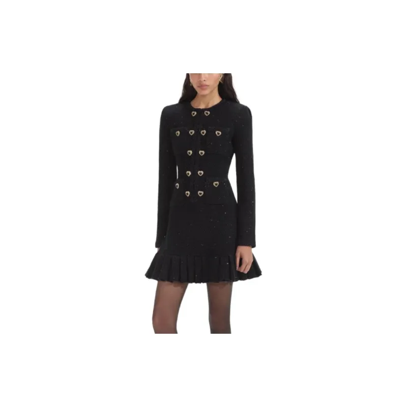 Self portrait Long Sleeved Dresses Women's Black-2