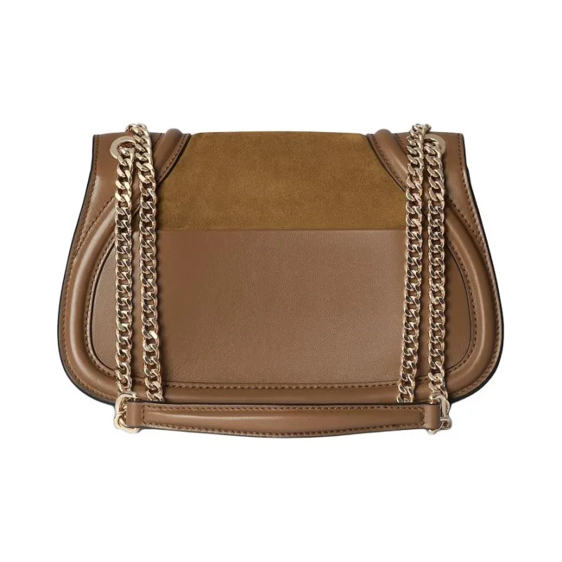 GUCCI Blondie Suede Shoulder Bag Crossbody Bag Small Size Women's Light Brown-3