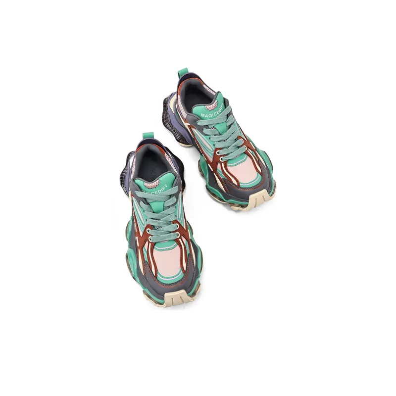 KMD Cushioning, Breathable, Height Increasing Low Top Chunky Sneakers Women's-2