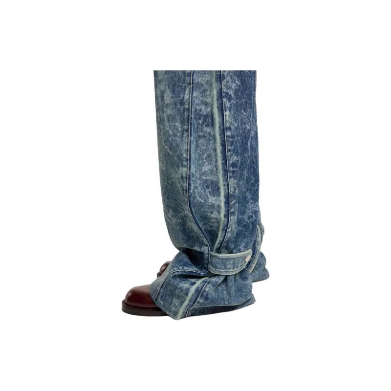 Rabanne Wide Leg Jeans 'Acid Water Green'-5