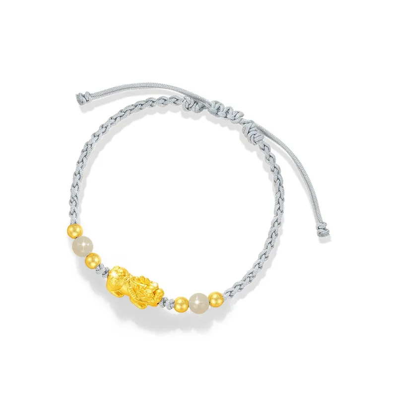 Mini&yaya Hetian Jade Bracelets Pale Greenish White Jade Unisex-6