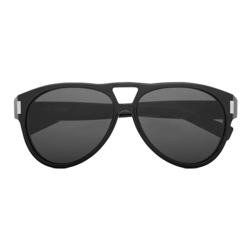 SAINT LAURENT Acetate Aviator Sunglasses Unisex Black-1