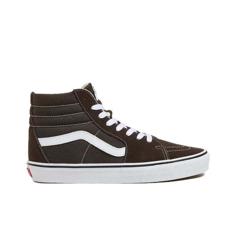 Vans SK8 HI Abrasion Resistant Slip Resistant High Top Skateboard Shoes Unisex Brown-1