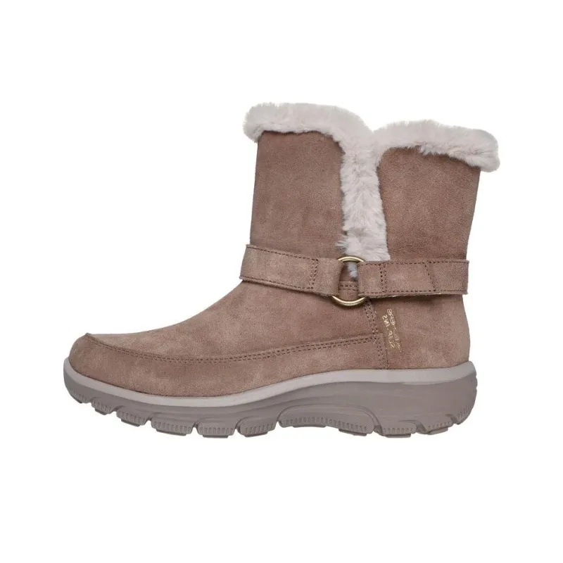 Skechers Slip Ins Ankle Boots Women's Dark Taupe Umber-0