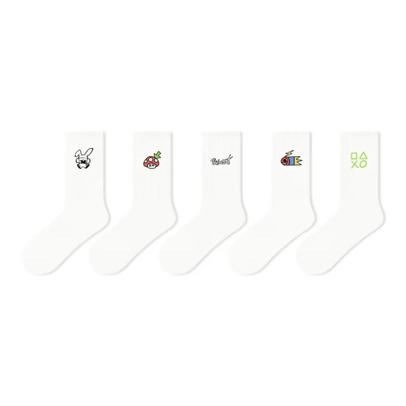 Primeet Mid Calf Socks Unisex 5 Pack-9