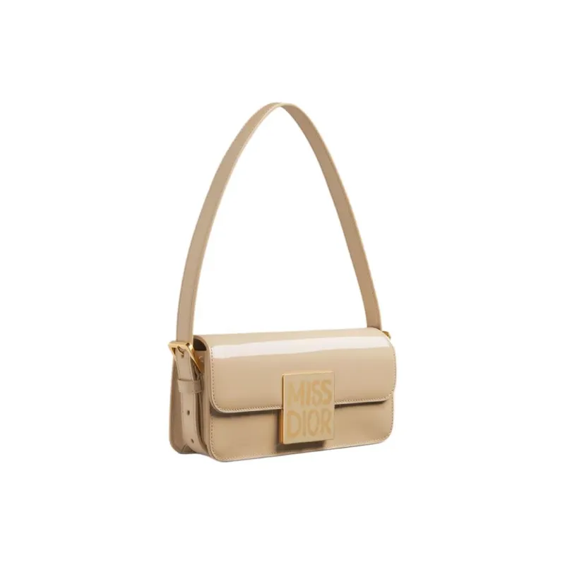 DIOR Miss Dior Cow Leather One Shoulder Handbag Women's Rope Beige-1