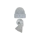 Gray Hats & Caps+Gray Scarf