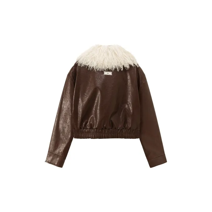 CHUU Cropped Coat Women's Brown-1