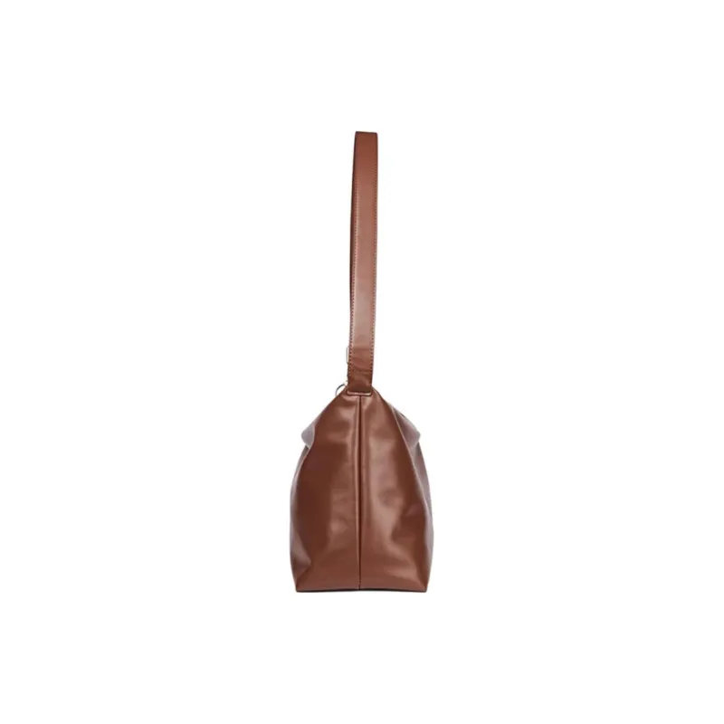 JOSINY PU Tote Bag Shopping Bag Handbag Shoulder Bag Medium Size Women's Premium Brown/Black-4