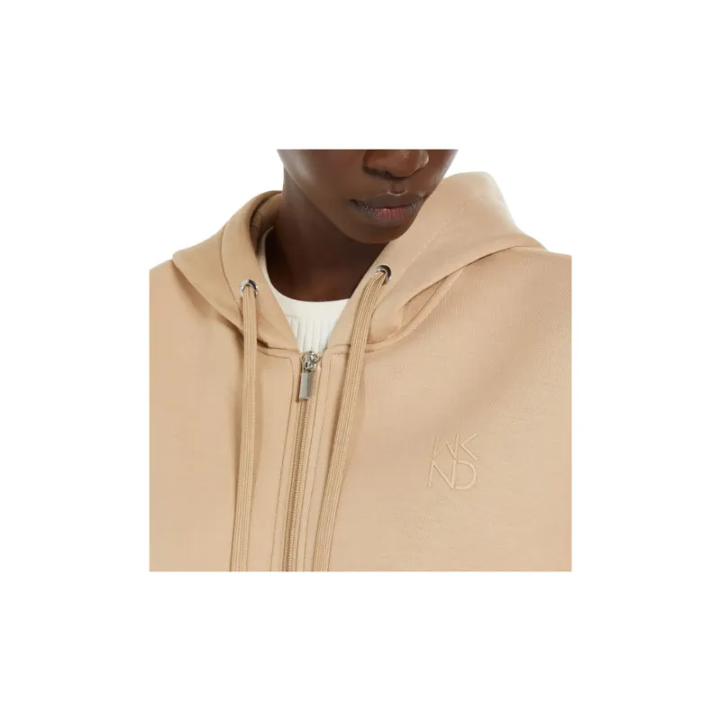 WEEKEND MaxMara Parsec Collection Jersey Hoodie Jackets & Coats Women's Beige-5