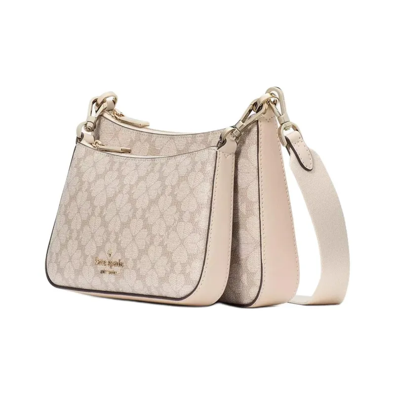 Kate Spade PVC Shoulder Bag, Crossbody Bag Trumpets Women's Dark Beige Multicolor-1