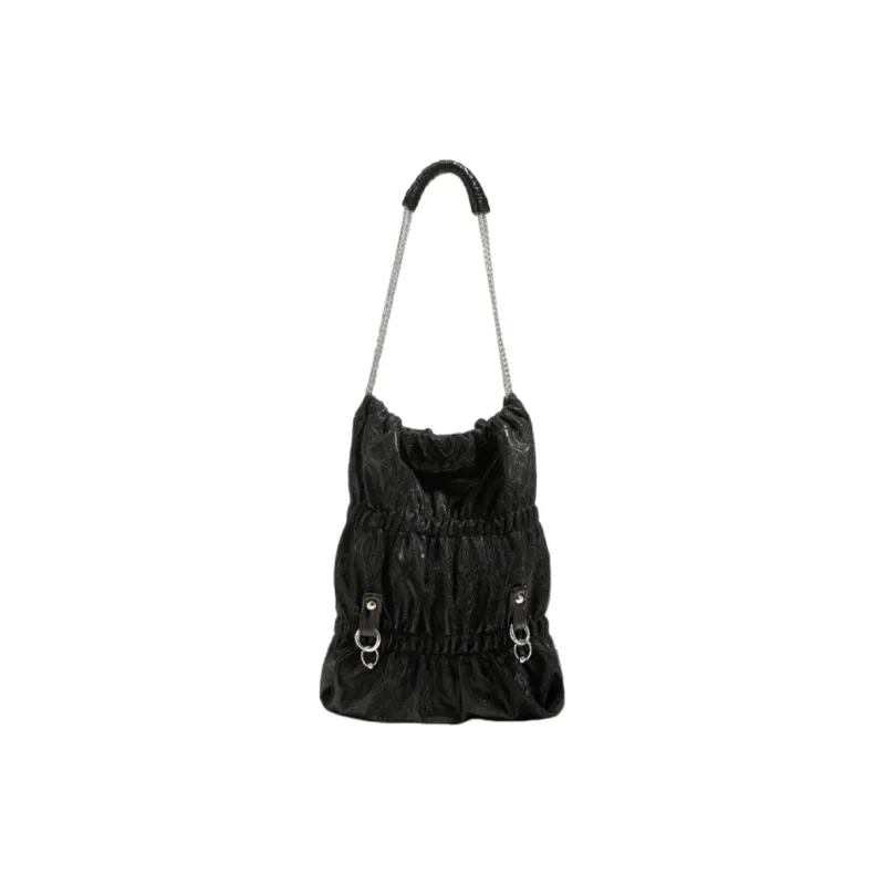 NOMK PU Handbag, Shoulder Bag Women's White/Black-5