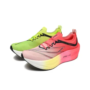 ONOD Sprint Long Distance Running Training Marathon Running Shoes Unisex Green Pink Mismatched