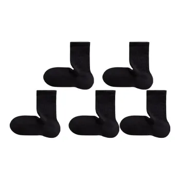 Cheemy Free Mid Calf Socks Women's 5 Pack Black