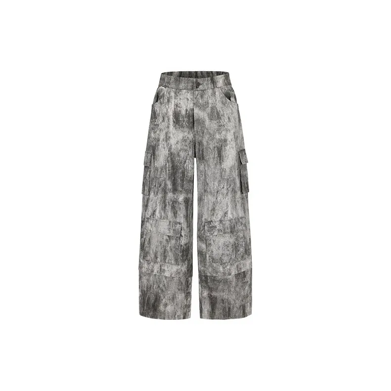 VANN VALRENCÉ Casual Pants Unisex Distressed Gray-3
