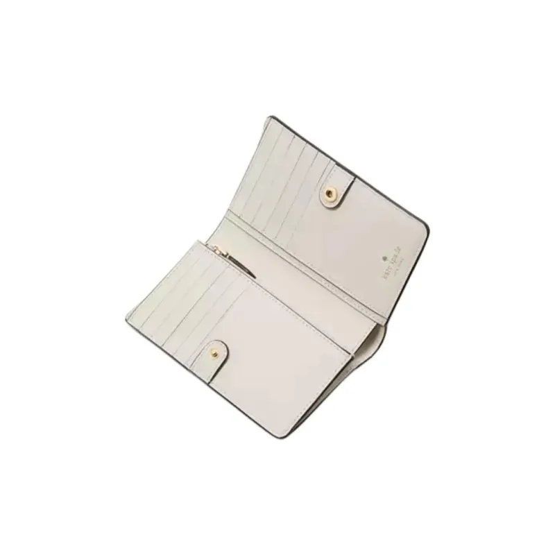 Kate Spade Polyvinyl Chloride Wallet Medium Size Women's Egg White Creamy Complexion-2