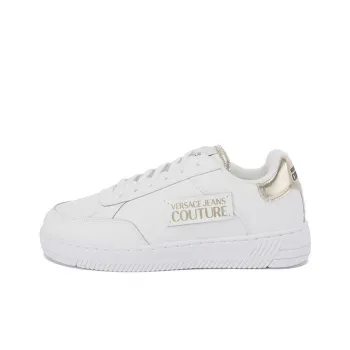 VERSACE JEANS COUTURE Skateboard Shoes Women's White Gold Tail