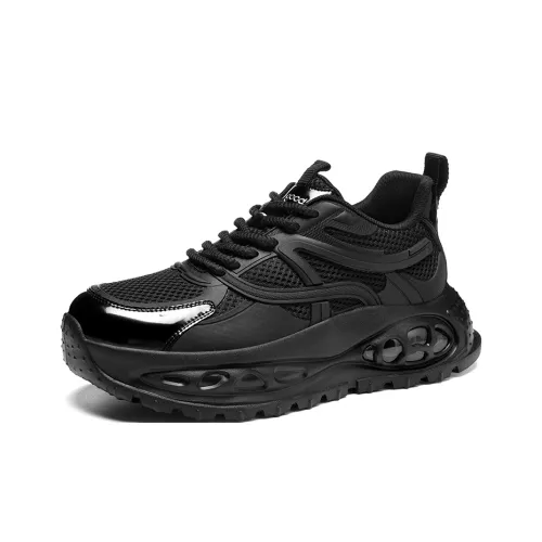 HLA Anti-Slip Wear-Resistant Low-Top Casual can running Shoes Men's Black