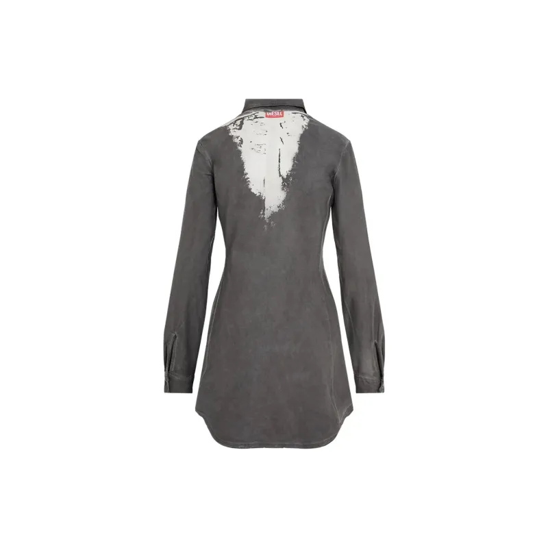 DIESEL Logo Embroidered Long Shirt-1