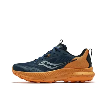 Saucony BLAZE TR Wear Resistant Low Top Running Shoes Men's Dark Blue Orange