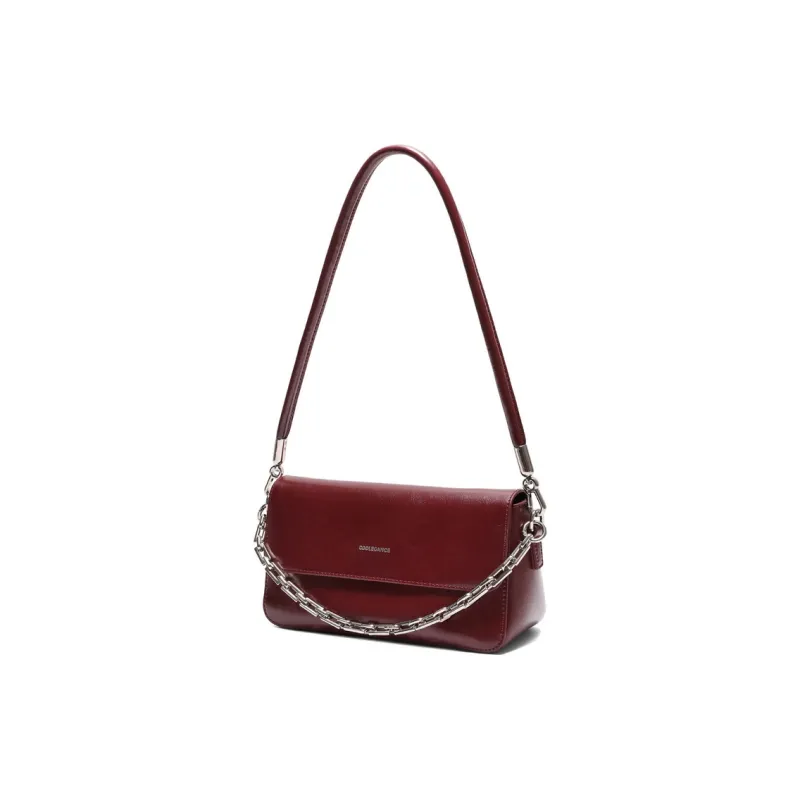 BELLE Cow Split Leather Bonded Synthetic Leather Shoulder Bag Crossbody Bag Medium Size Women's Multicolor-9