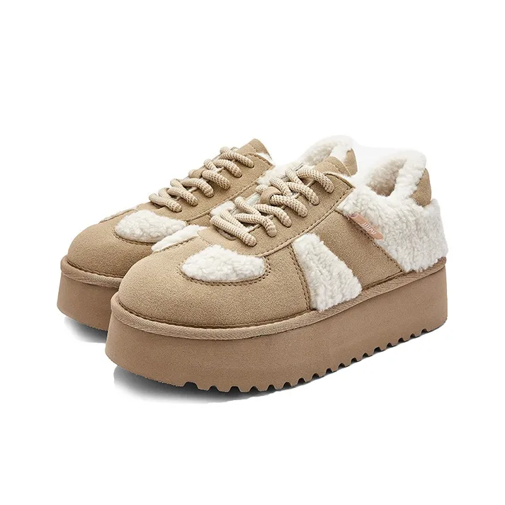 JUZI Low-Top Skateboard Shoes Women's Brown-1