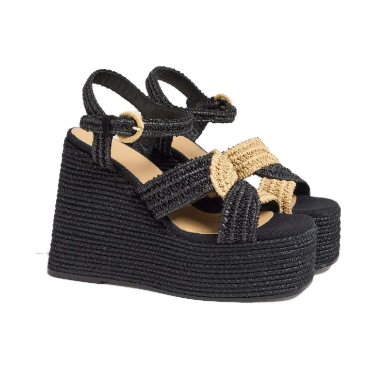 Castañer Fiodora Strap Sandals 13cm Women's Black-2