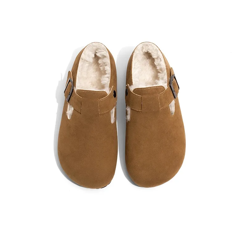 Old Meow Flat Round Tip Buckle Fully Enclosed Casual Shoes Women's-2