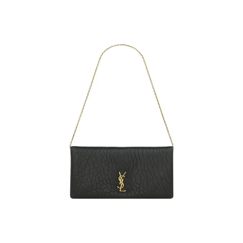 SAINT LAURENT Grain Lambskin Crossbody Bag, Shoulder Bag Mini Women's Black-0