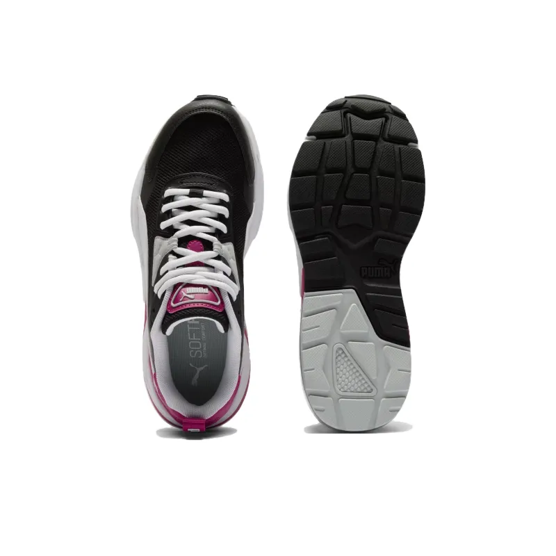 PUMA Vis2k Anti Slip Wear Resistant Low Top Casual Shoes Women's Black White-3