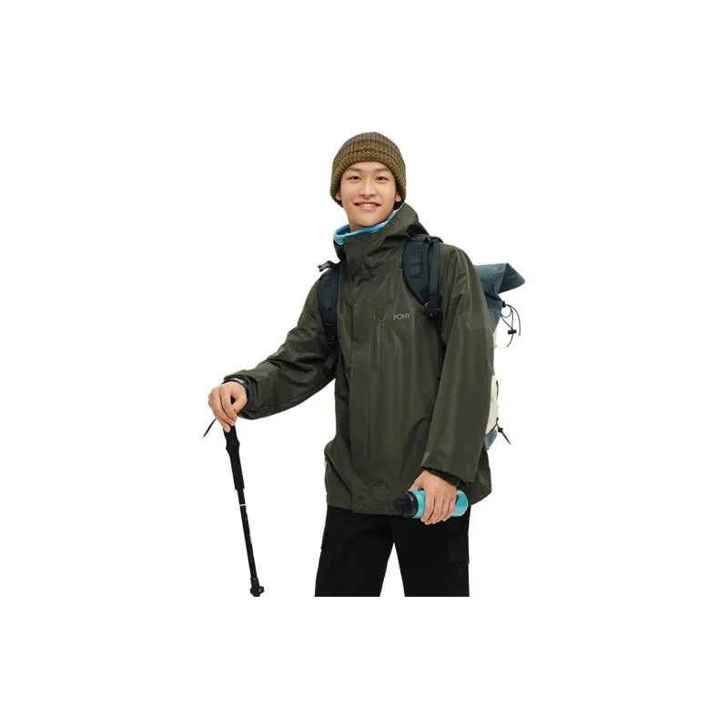 PONY Jackets Coats Unisex Brown Green-5