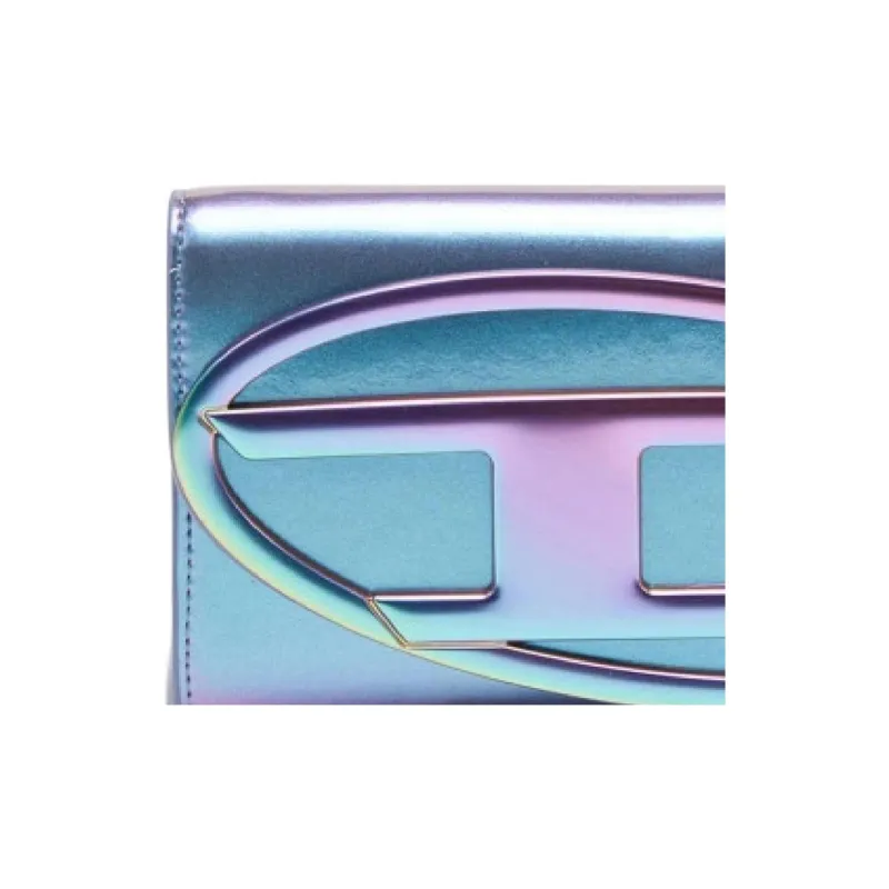 DIESEL Polyurethane One Shoulder Crossbody Clutches Women's Blue-1