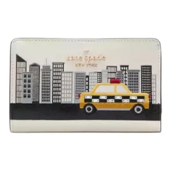 Kate Spade Polyvinyl Chloride Wallet Medium Size Women's Egg White Creamy Complexion