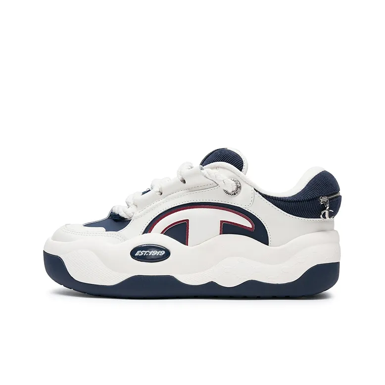 Champion CloudNine Cotton V1 Skateboard Shoes Men's Cream White/Obsidian Blue-0