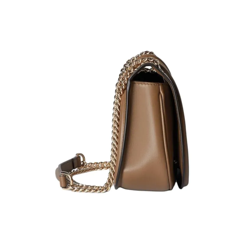 GUCCI Blondie Suede Shoulder Bag Crossbody Bag Small Size Women's Light Brown-1