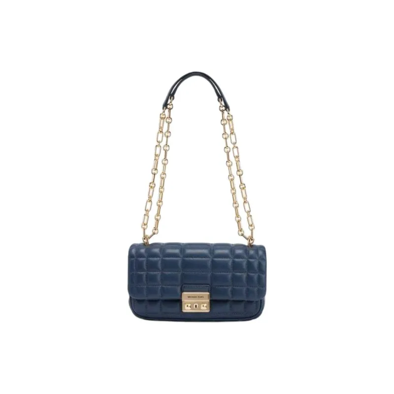 MICHAEL KORS Leather Crossbody Bag Shoulder Bag Small Size Women's Marine Blue-0