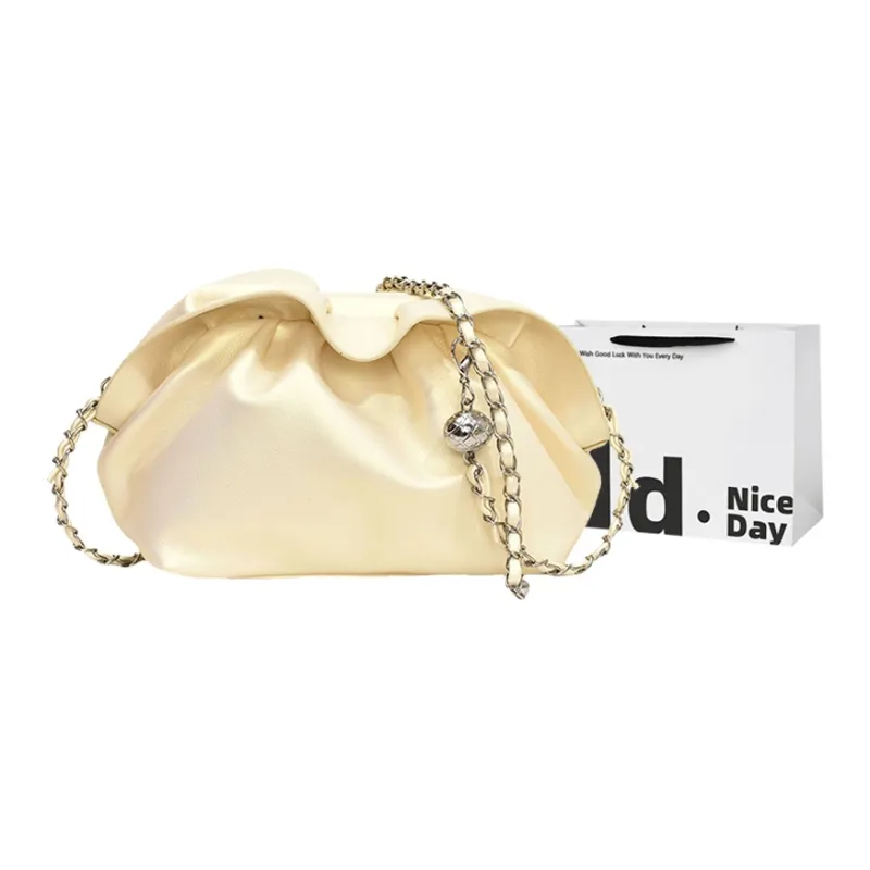 SWIMADE PU Crossbody Bag Women's Pearl White/Pearl Pink/Black/Silver-0