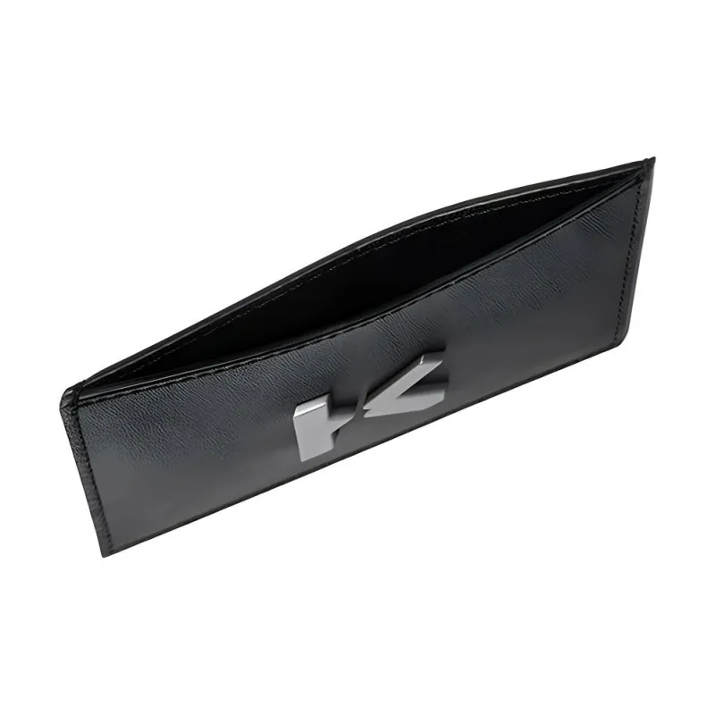 KENZO Cow Leather Card Holder Regular Unisex Black-1