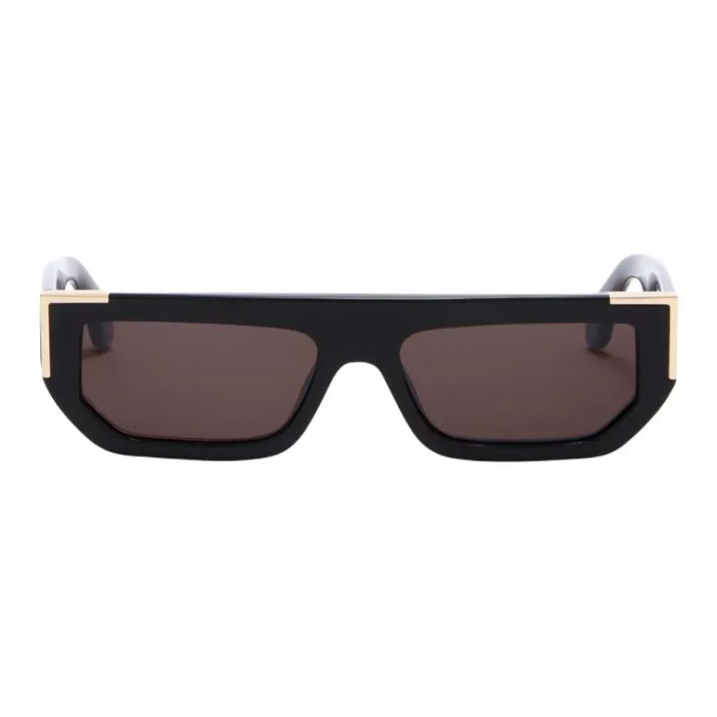 PALM ANGELS Golden Rectangle Frame Sunglasses-1