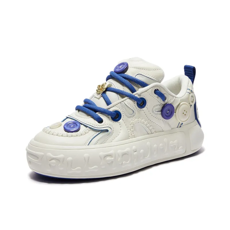 Palladium Cushioned Slip Resistant Low Top Skateboard Shoes Unisex Ecru-2