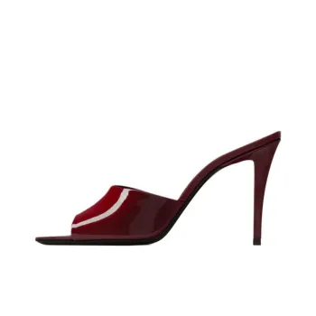 SAINT LAURENT Slip Resistant Slide Slippers Women's Red