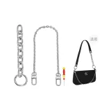 (Silver) Beveled Single-Sided Buckle 16cm+Decorative Chain 40cm+Comes with Flathead Screwdriver