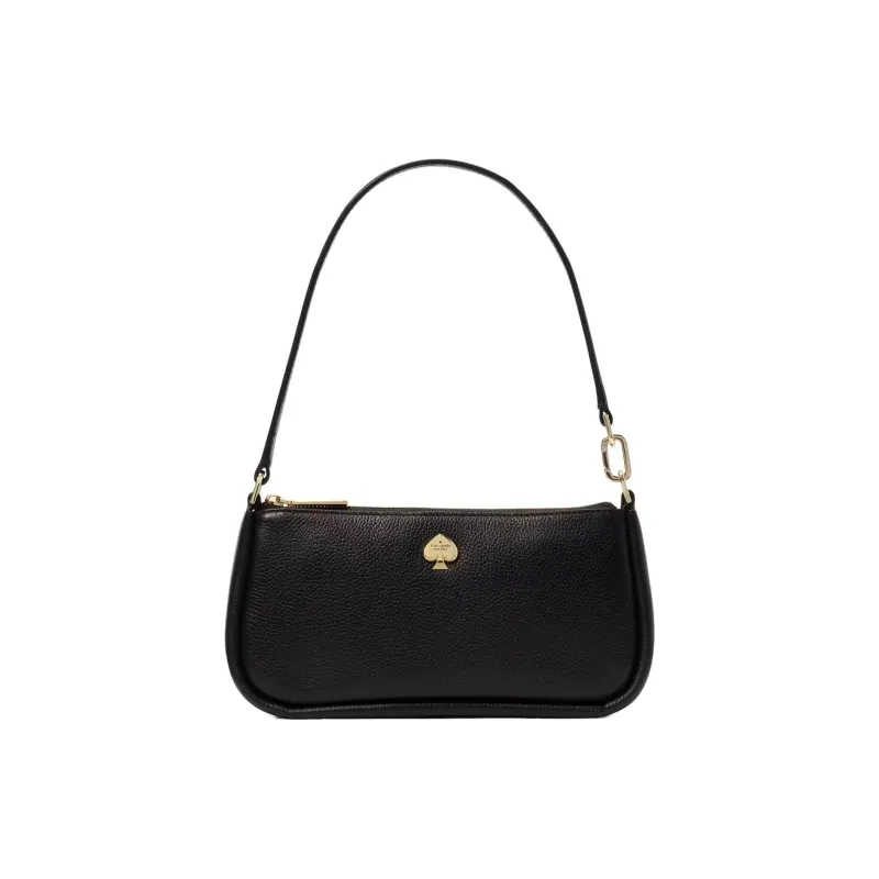 Kate Spade Litchi Grain Leather Shoulder Bag, Handbag, Shoulder Bag Women's Black-0