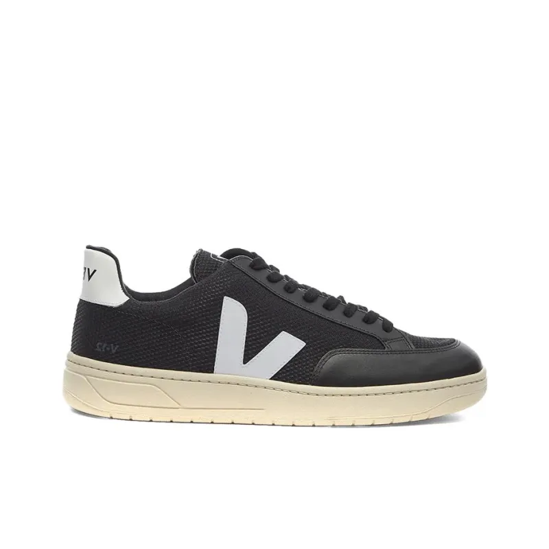 VEJA V-12 Low-Top Stylish Skateboarding Shoes Women's Black-4