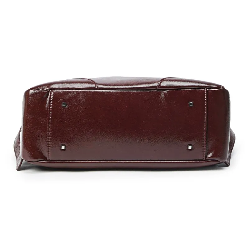 Dubaolu Synthetic Leather Handbag Shoulder Bag Regular Women's Angora Red/Black-5