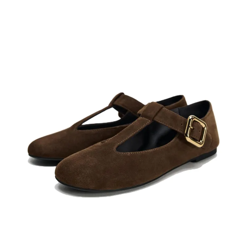 ZARA Casual Single Shoes Women's Brown-4