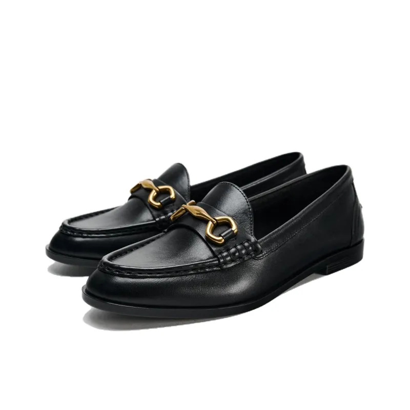 ZARA Loafers 1.5cm Women's Black-2